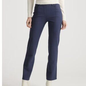 NWT Quince Navy Ultra-Stretch Ponte Straight Leg 4-Pocket Pants